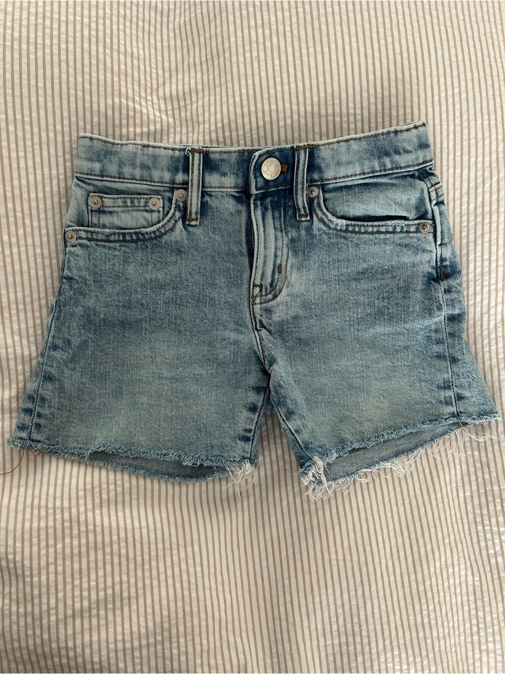 Crewcuts Girls Size 6 -Light Wash Denim Cutoff Shorts